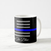 警察を応援 バック・ザ・ブルー コーヒーマグ コーヒーマグカップ (正面右)