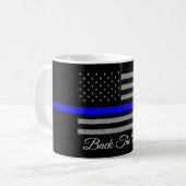 警察を応援 バック・ザ・ブルー コーヒーマグ コーヒーマグカップ (正面左)