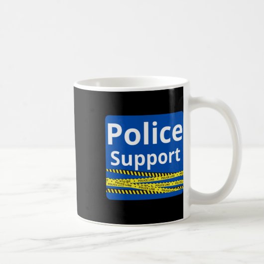 警察を支援する コーヒーマグカップ (右)