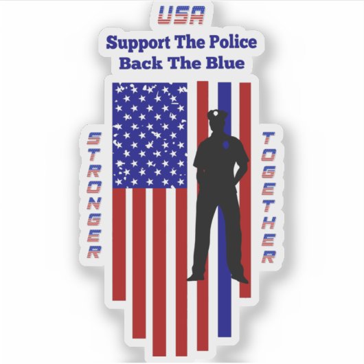 警察を支援する シール (正面)