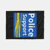 警察を支援する フリースブランケット (正面(横))