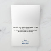 警察アイコンのエンブレムサンキューカード サンキューカード (内部)