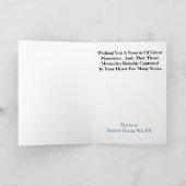 警察アイコン紋章のクリスマスカード シーズンカード (内部)