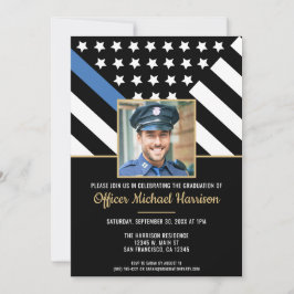 警察アカデミー卒業式 法執行機関の写真 招待状