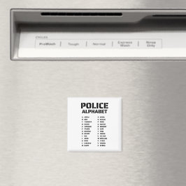 警察アルファベットチャートフォネティックコード マグネット