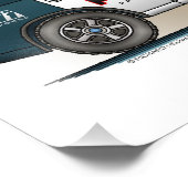 警察インターセプターカー警官の車 フォトプリント            (角)