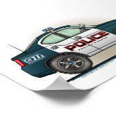 警察インターセプターカー警官の車 ポスター (角)