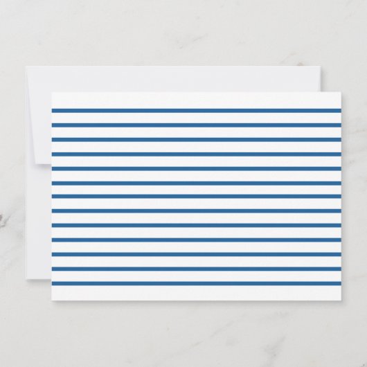 警察カスタムの車の文房具、少年の青と白 サンキューカード (裏面)