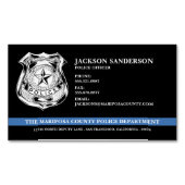 警察カスタム法執行ロゴ マグネット名刺 (正面)