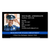 警察カスタム法執行写真 マグネット名刺 (正面)