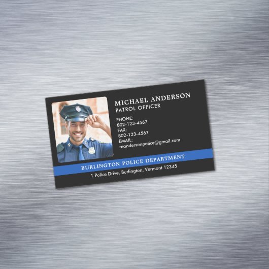 警察カスタム法執行写真 マグネット名刺 (インサイチュ)