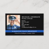 警察カスタム法執行写真 名刺 (正面)