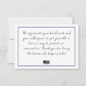 警察カスタム法執行感謝状 サンキューカード (裏面)