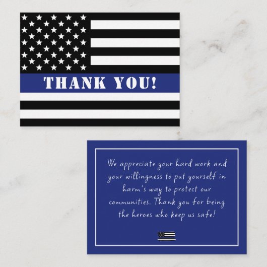 警察カスタム法執行感謝状 ノートカード (正面/裏面)