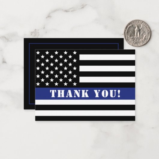 警察カスタム法執行感謝状 ノートカード (正面/裏面インサイチュ)