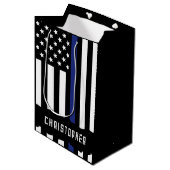 警察カスタム法執行感謝状 ミディアムペーパーバッグ (正面アングル)