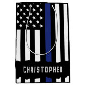 警察カスタム法執行感謝状 ミディアムペーパーバッグ (正面)