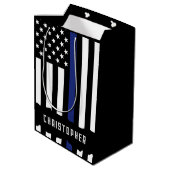 警察カスタム法執行感謝状 ミディアムペーパーバッグ (裏面アングル)