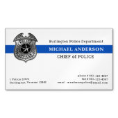 警察カスタム法執行章 マグネット名刺 (正面)