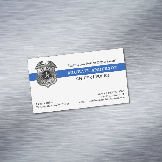 警察カスタム法執行章 マグネット名刺 (インサイチュ)
