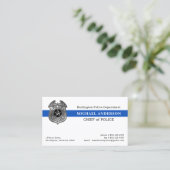 警察カスタム法執行章 名刺 (スタンド正面)