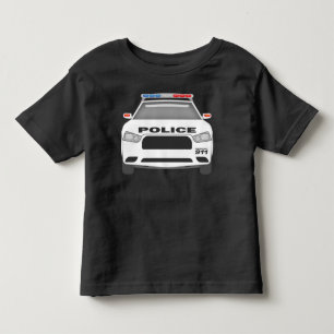 警察カー 911 赤ちゃん 男の子 女の子 トドラーTシャツ