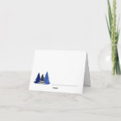 警察クリスマスシンブルーライングリッタープレイドツリー シーズンカード (裏面)