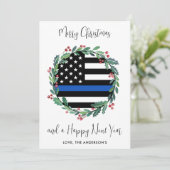 警察クリスマスシンブルーラインフラグリース シーズンカード (スタンド正面)