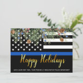 警察クリスマスハッピーホリデーズシンブルーライン シーズンカード (スタンド正面)