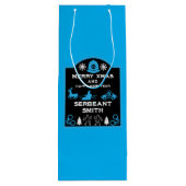 警察クリスマス装飾ボトル ワインギフトバッグ (裏面)