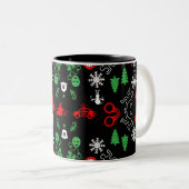 警察クリスマス装飾品 ツートーンマグカップ (正面右)