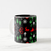 警察クリスマス装飾品 ツートーンマグカップ (正面左)