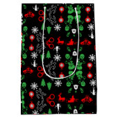 警察クリスマス装飾品 ミディアムペーパーバッグ (裏面)