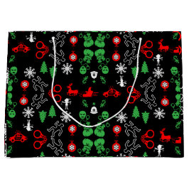 警察クリスマス装飾品 ラージペーパーバッグ