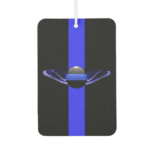 警察サポーターの細いブルーライン カーエアーフレッシュナー (正面)