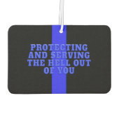 警察サポーターの細いブルーライン カーエアーフレッシュナー (裏面)