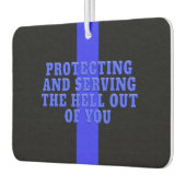 警察サポーターの細いブルーライン カーエアーフレッシュナー (左)