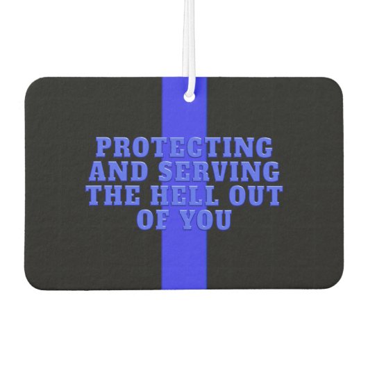 警察サポーターの細いブルーライン カーエアーフレッシュナー (正面)