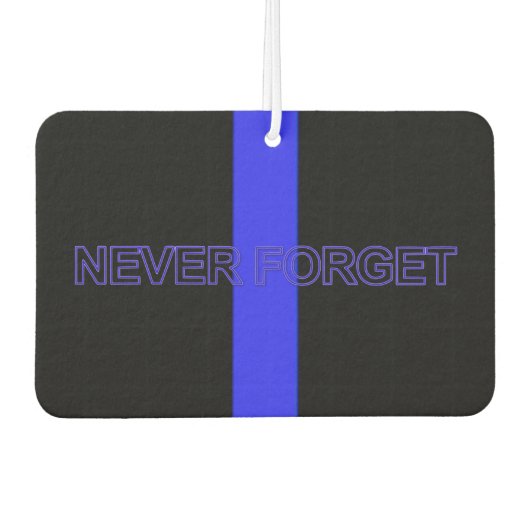 警察サポーターの細いブルーライン カーエアーフレッシュナー (正面)