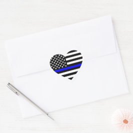 警察サポート旗ハート型シール ハートシール