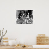 警察ショー銃の隠し場所， 1923.ヴィンテージ写真 ポスター (キッチン)