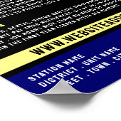 警察シルエット、警察官の募集 ポスター (角)