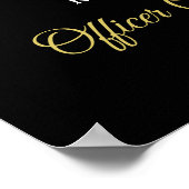 警察シンブルーライン退職パーティー歓迎 ポスター (角)