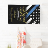 警察シンブルーライン退職パーティー歓迎 横断幕 (インサイチュ)