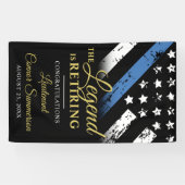 警察シンブルーライン退職パーティー歓迎 横断幕 (横)