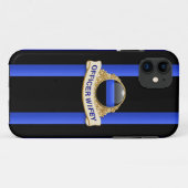 警察シンブルーライン – オフィサーWifey Tough Xtreme Case-Mate iPhoneケース (裏面(横))
