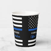 警察シン・ブルー・ライン旗卒業党 紙コップ (左)