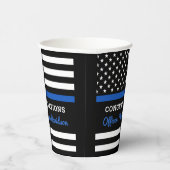 警察シン・ブルー・ライン旗卒業党 紙コップ (右)