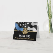 警察シン・ブルー・ライン法執行役員 サンキューカード (正面)