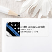 警察シン・ブルー・ライン法執行役員 ラベル (インサイチュ)